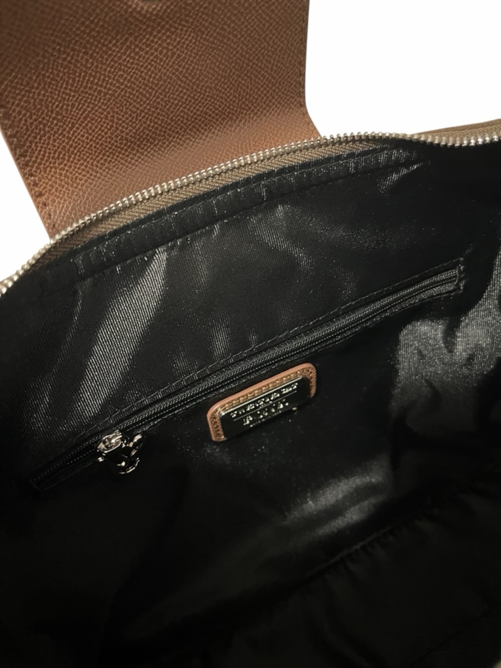 Dark Brown Suede Two Way Bag with Leather Trim - Picture 10 of 13